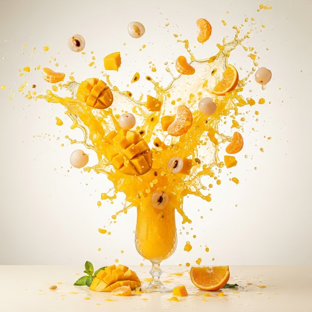 An explosive splash of fresh fruit and juice